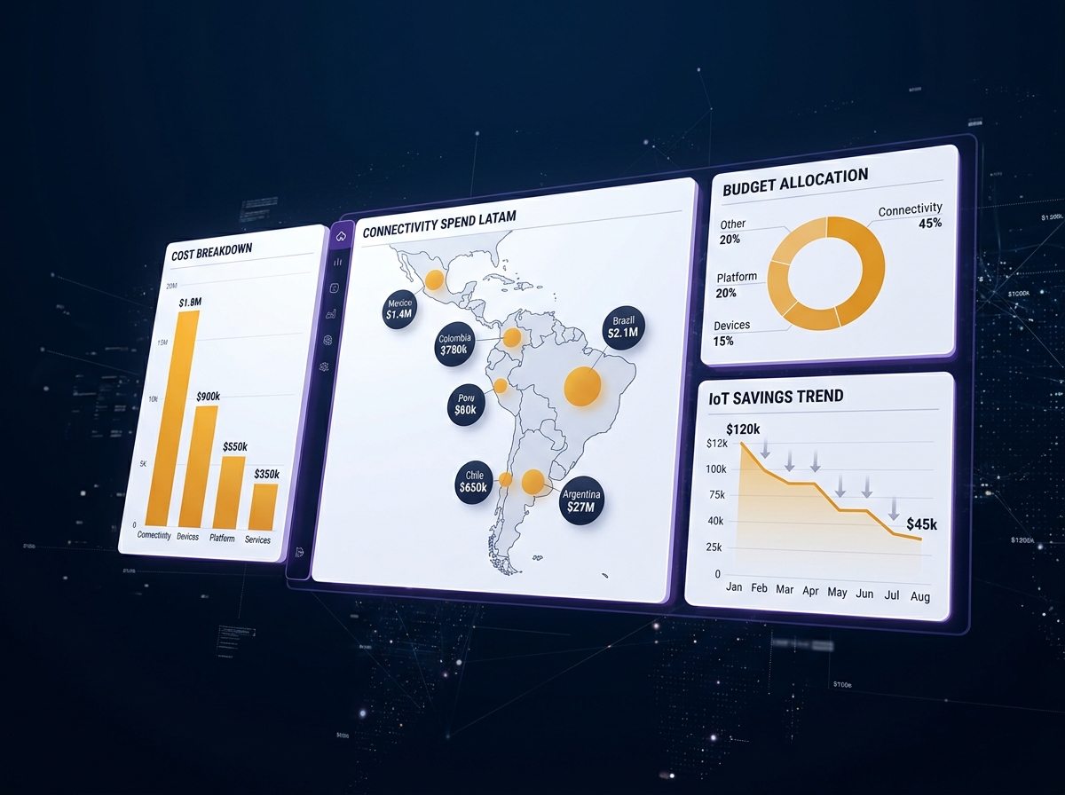 ¿Cuánto cuesta realmente operar una flota IoT en LATAM y cómo optimizar el gasto? - Moabits IoT connectivity blog article featured image