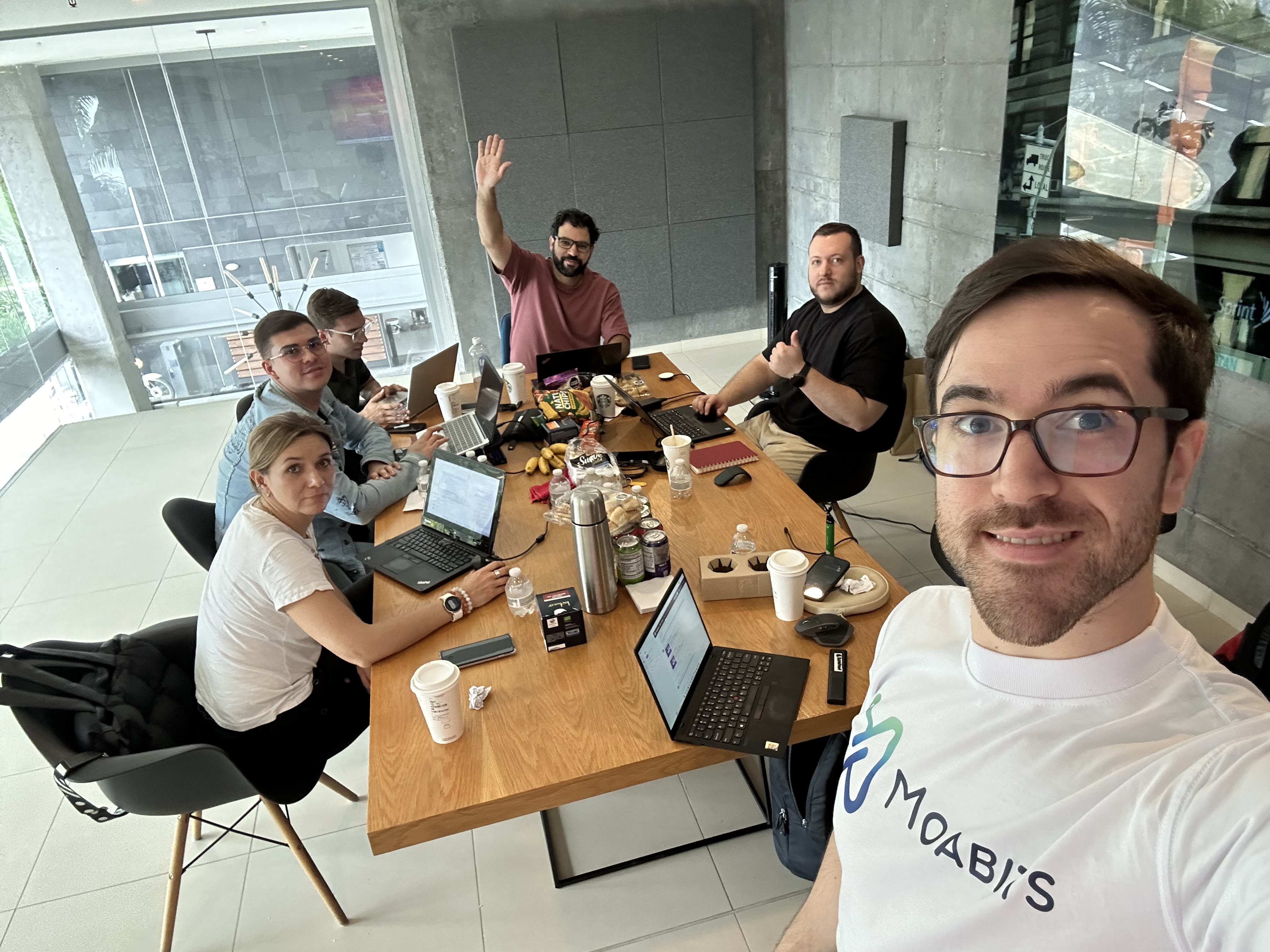 Moabits sales team workshop in Medellín office